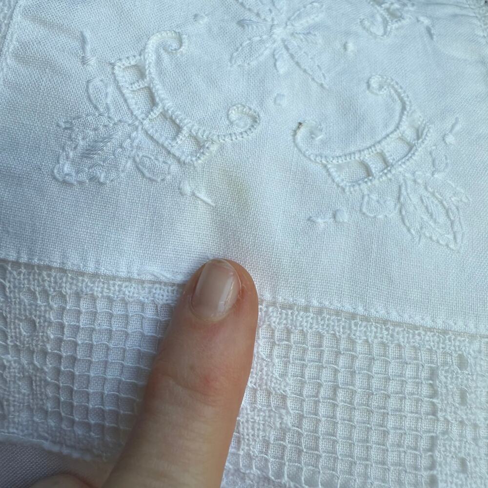 Elegant Cream Embroidered Lace Accent Pillow - Picture 11 of 12